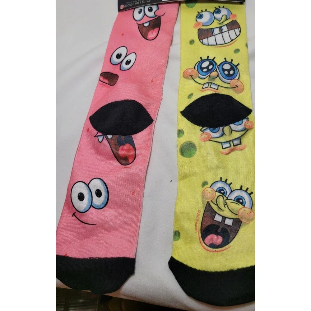 Odd Sox Nickelodeon Spongebob Squarepants Patrick Crew Socks Size 6-13 Gag Gift
